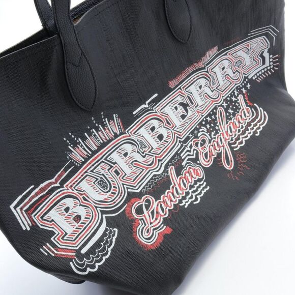 Burberry Large Doodle Canvas Leather Tote Bag - Picture 4 of 6
